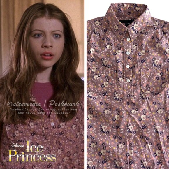 Vintage Y2K Floral Print Button Down Shirt ASO Ice Princess - Picture 1 of 7